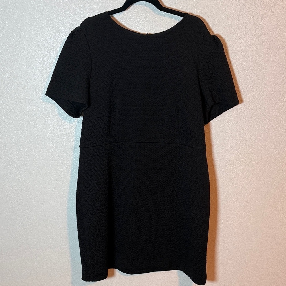 Draper James Black Floral Quilted Embossed Career Wear Dress Size XXL LBD